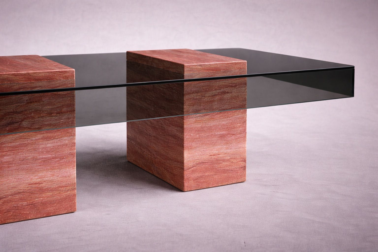 Statue Rectangular Travertine Coffee Table