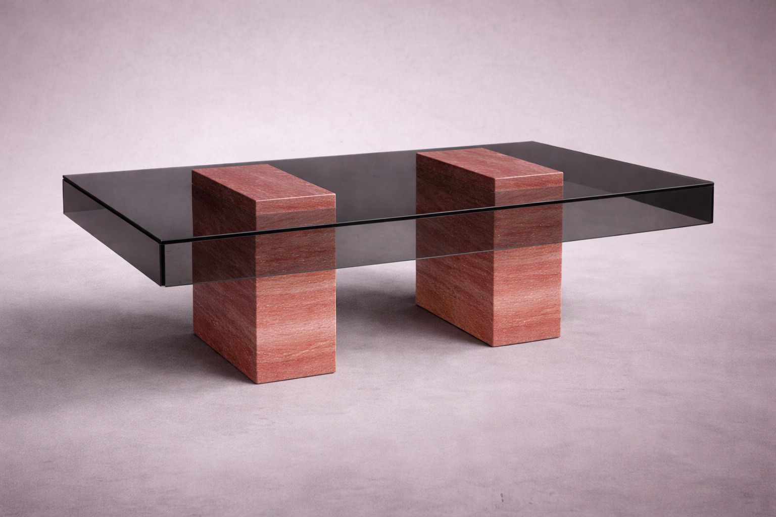 Statue Rectangular Travertine Coffee Table