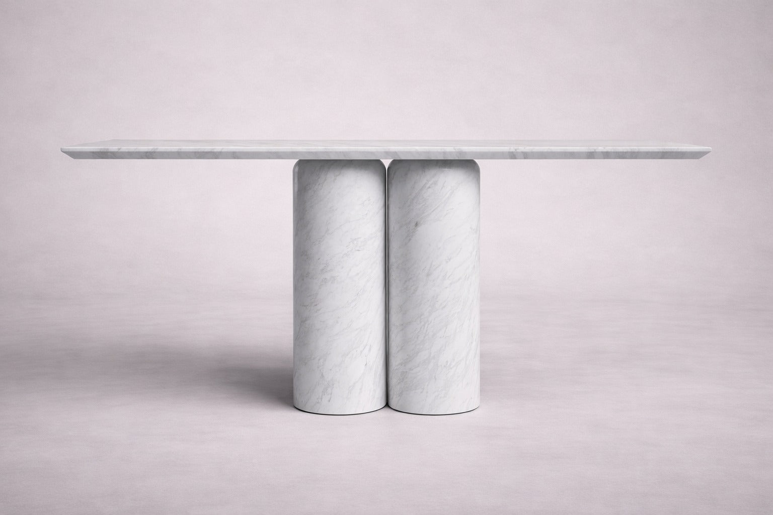 Bullet Italienischer Carrara Marmor Konsolentisch