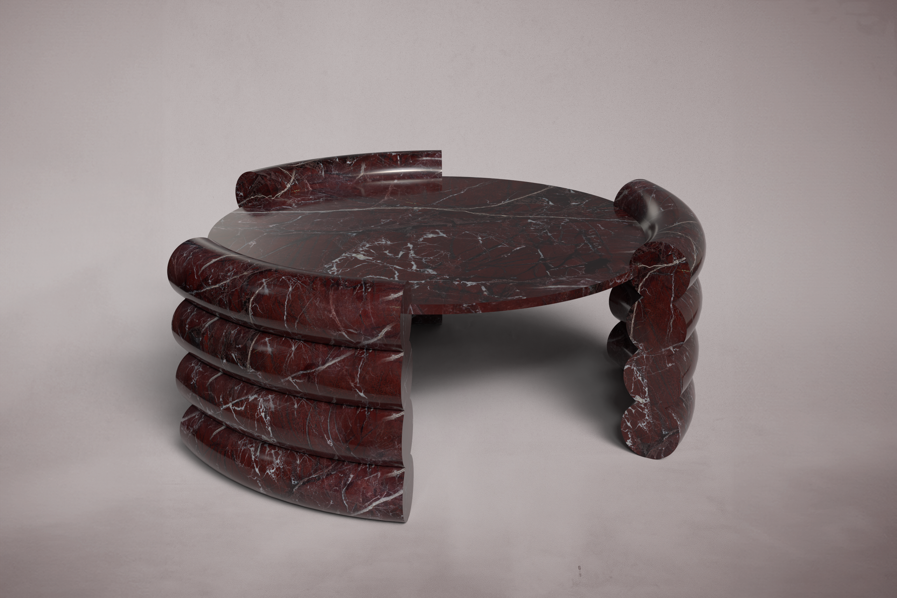 Antonette Alexander Black Marble Round Coffee Table