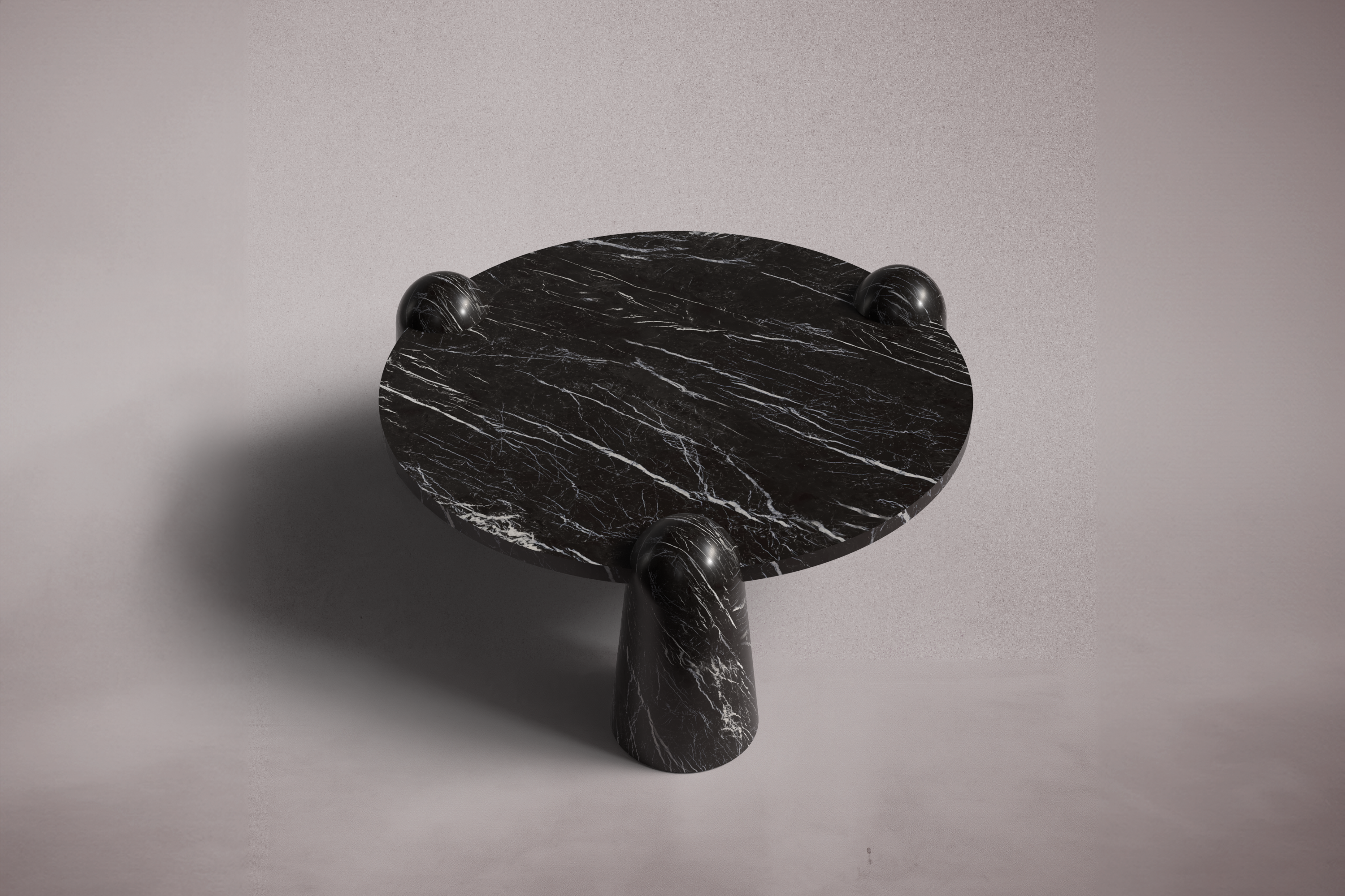 Bonna Alexander Black Marble Round Coffee Table