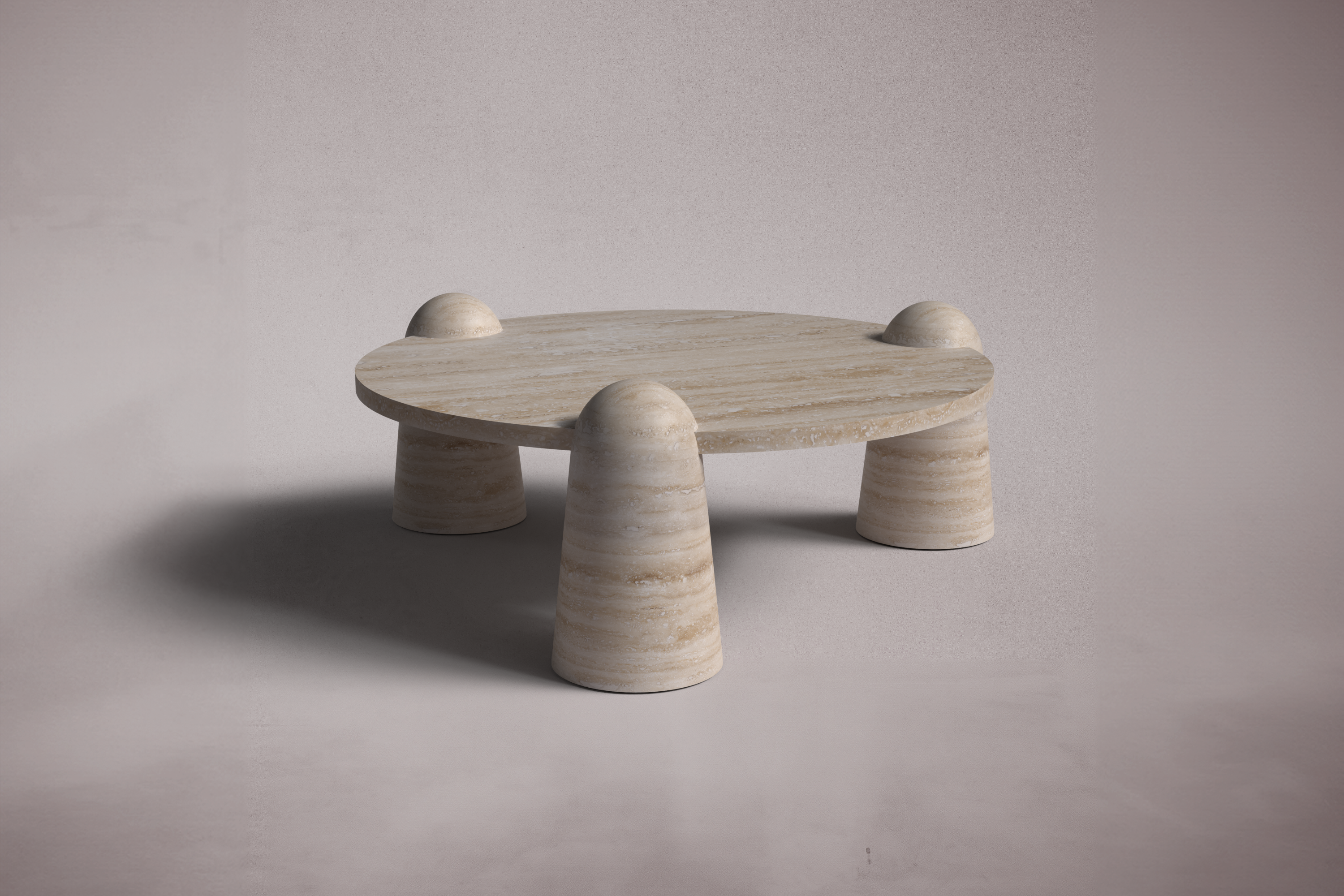 Bonna Travertine Round Coffee Table