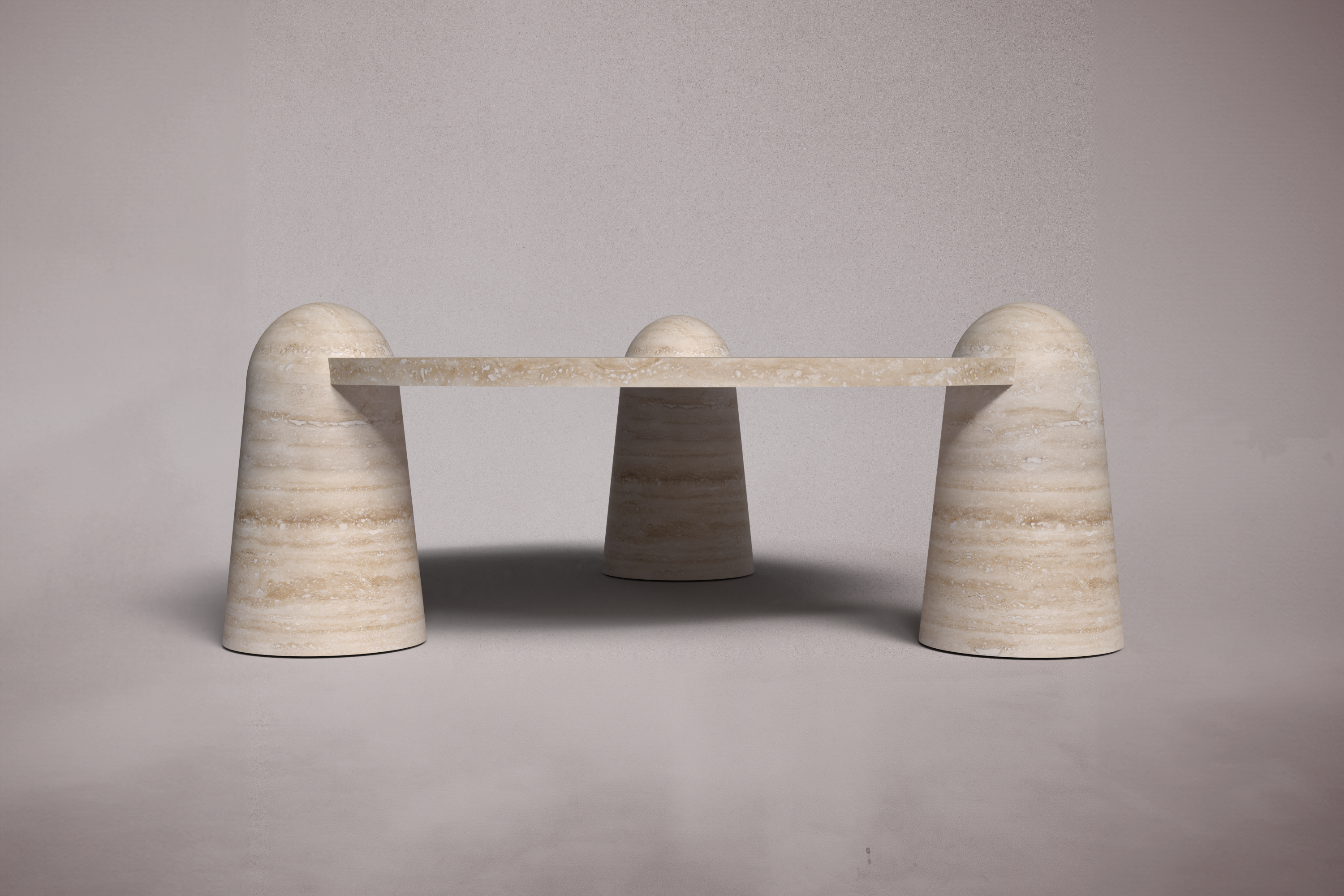 Bonna Travertine Round Coffee Table