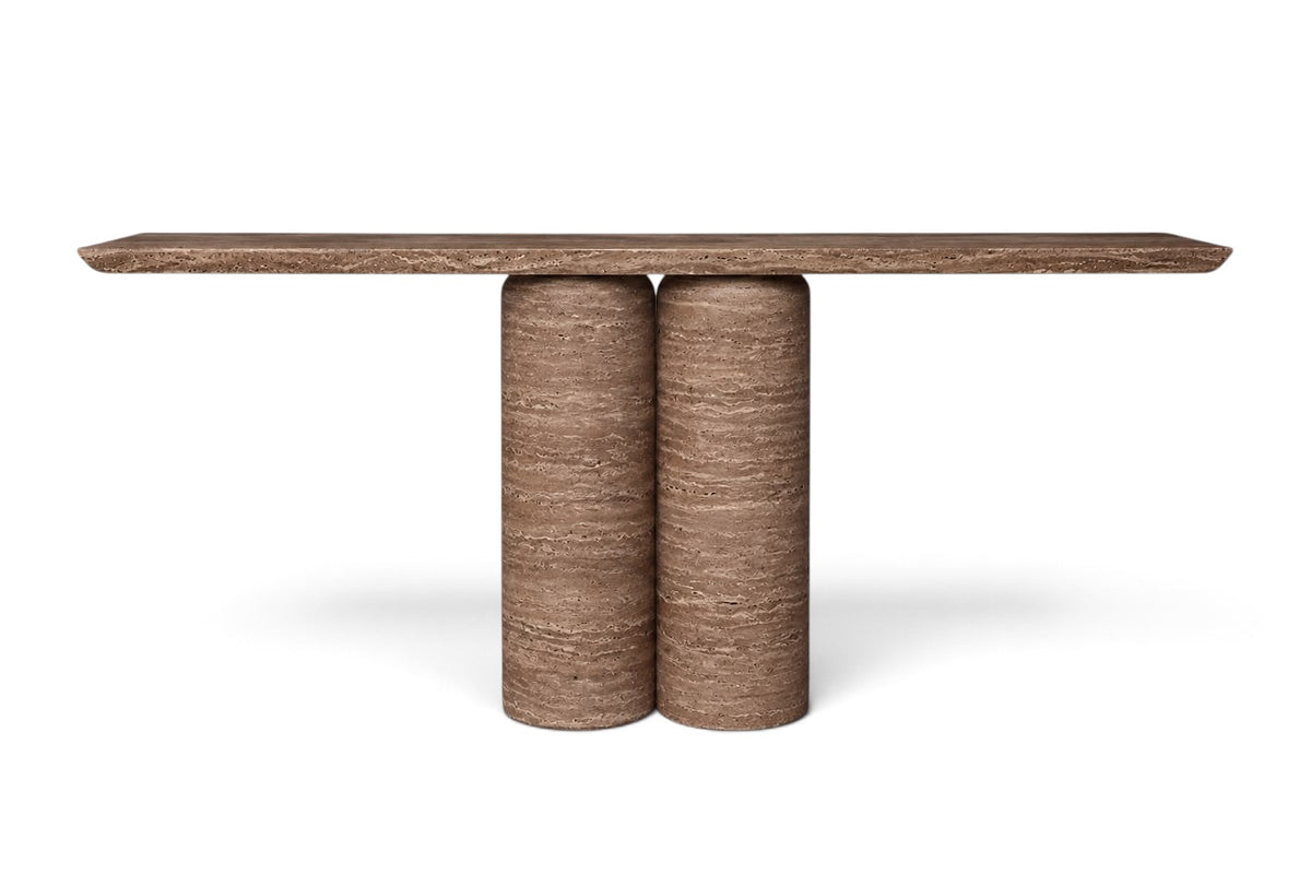 noche travertine console table. travertine console table. noche travertine hall table. noche travertine entry table. noche travertine entryway table. noche travertine hallway console table. noche travertine entry console. custom travertine console table.