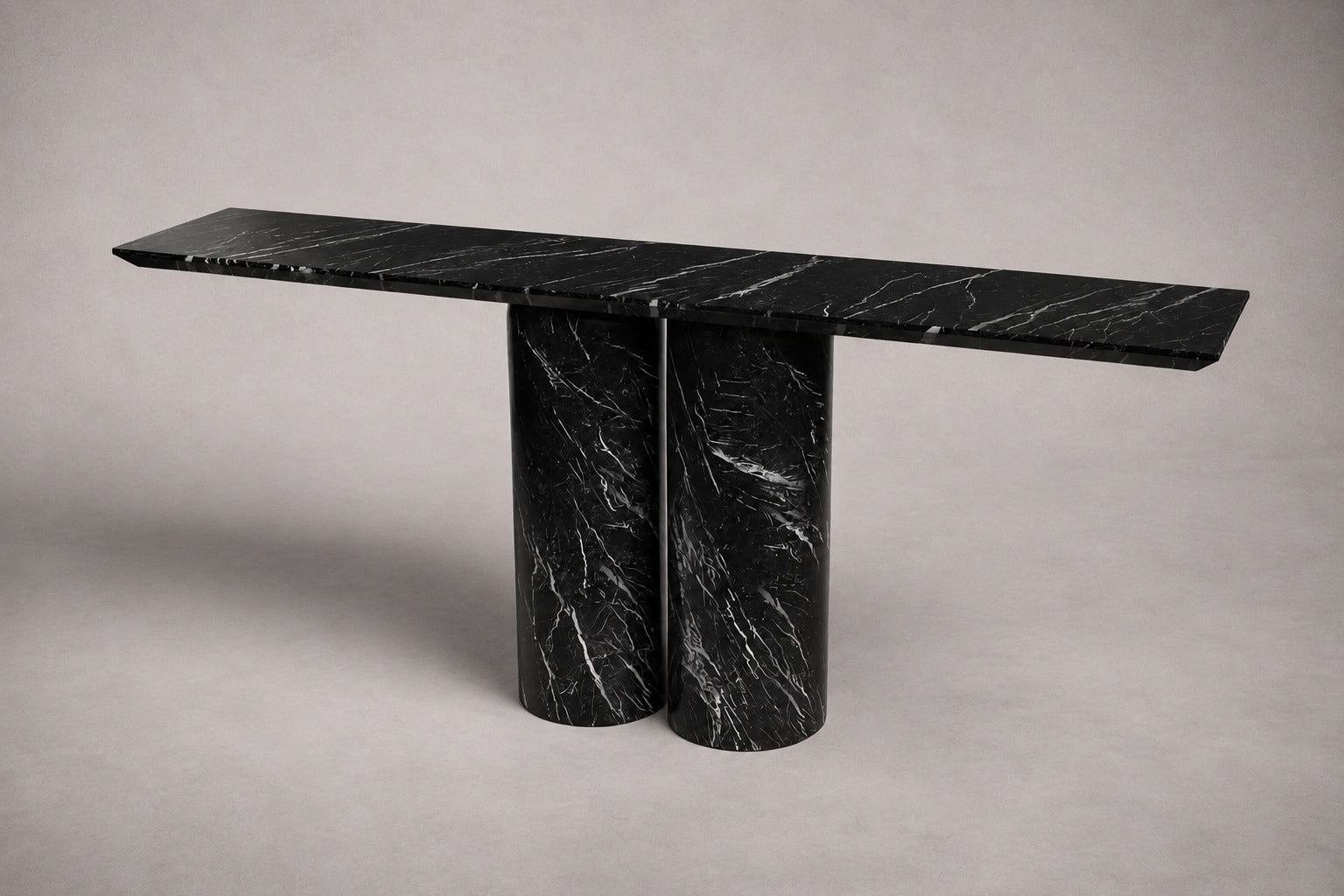 Bullet Alexander Black Marble Console Table