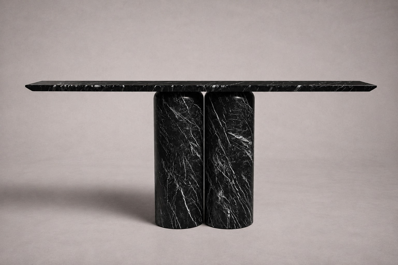 Bullet Alexander Black Marble Console Table