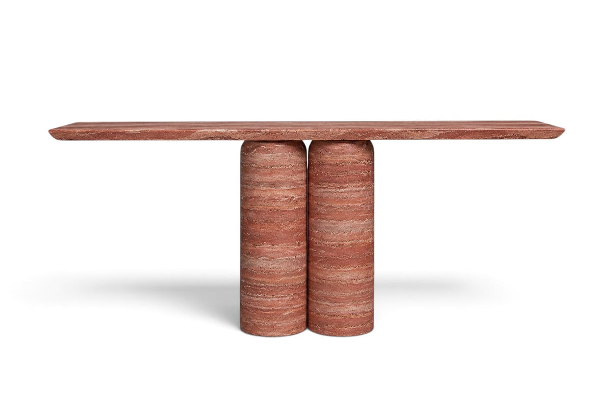 red travertine console table. travertine console table. red travertine hall table. red travertine entry table. red travertine entryway table. red travertine hallway console table. red travertine entry console. custom travertine console table.