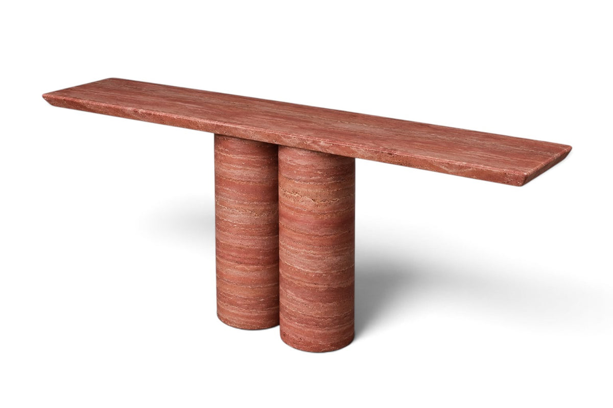 red travertine console table. travertine console table. red travertine hall table. red travertine entry table. red travertine entryway table. red travertine hallway console table. red travertine entry console. custom travertine console table.