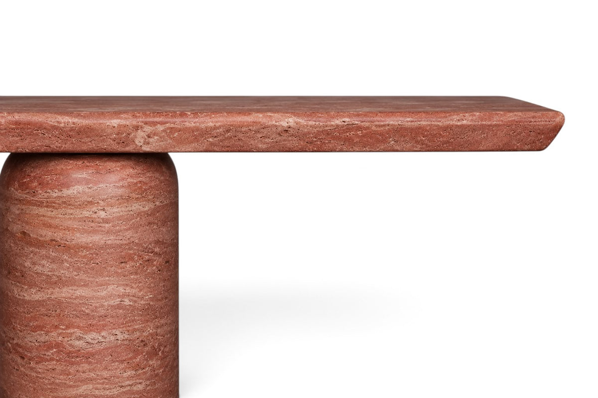 red travertine console table. travertine console table. red travertine hall table. red travertine entry table. red travertine entryway table. red travertine hallway console table. red travertine entry console. custom travertine console table.