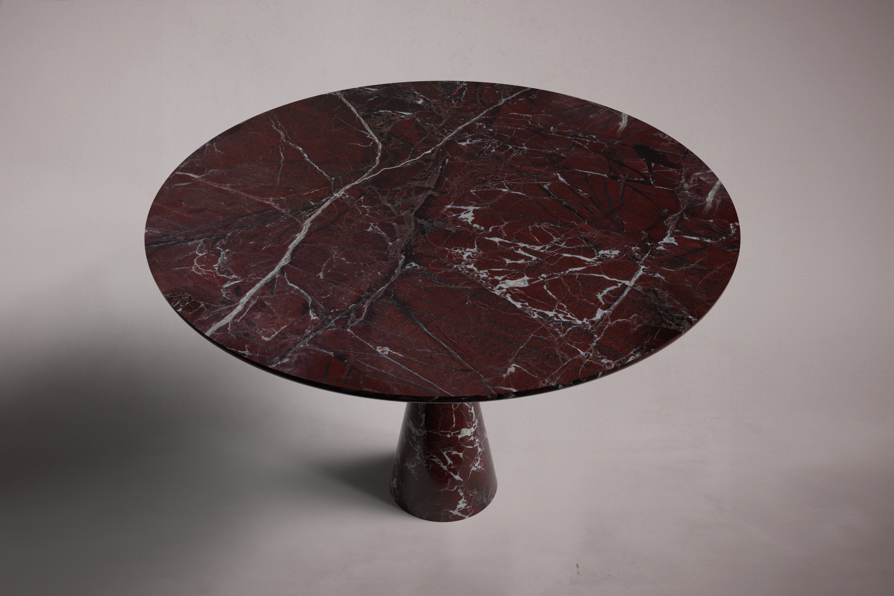 Essence Roter Marmor Runder Tisch