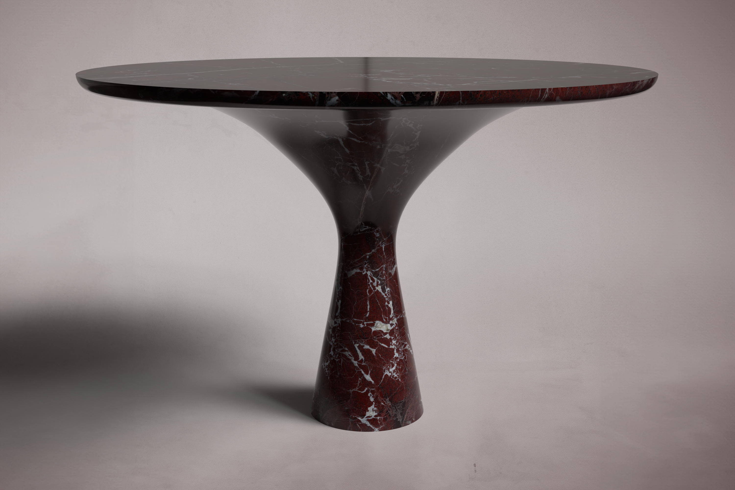 Essence Roter Marmor Runder Tisch