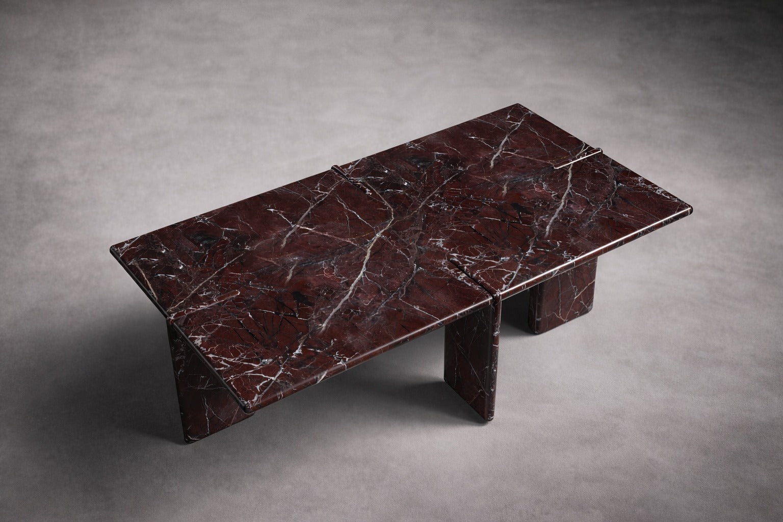 Luna Rechteckiger Alexander Schwarzer Marmor Couchtisch