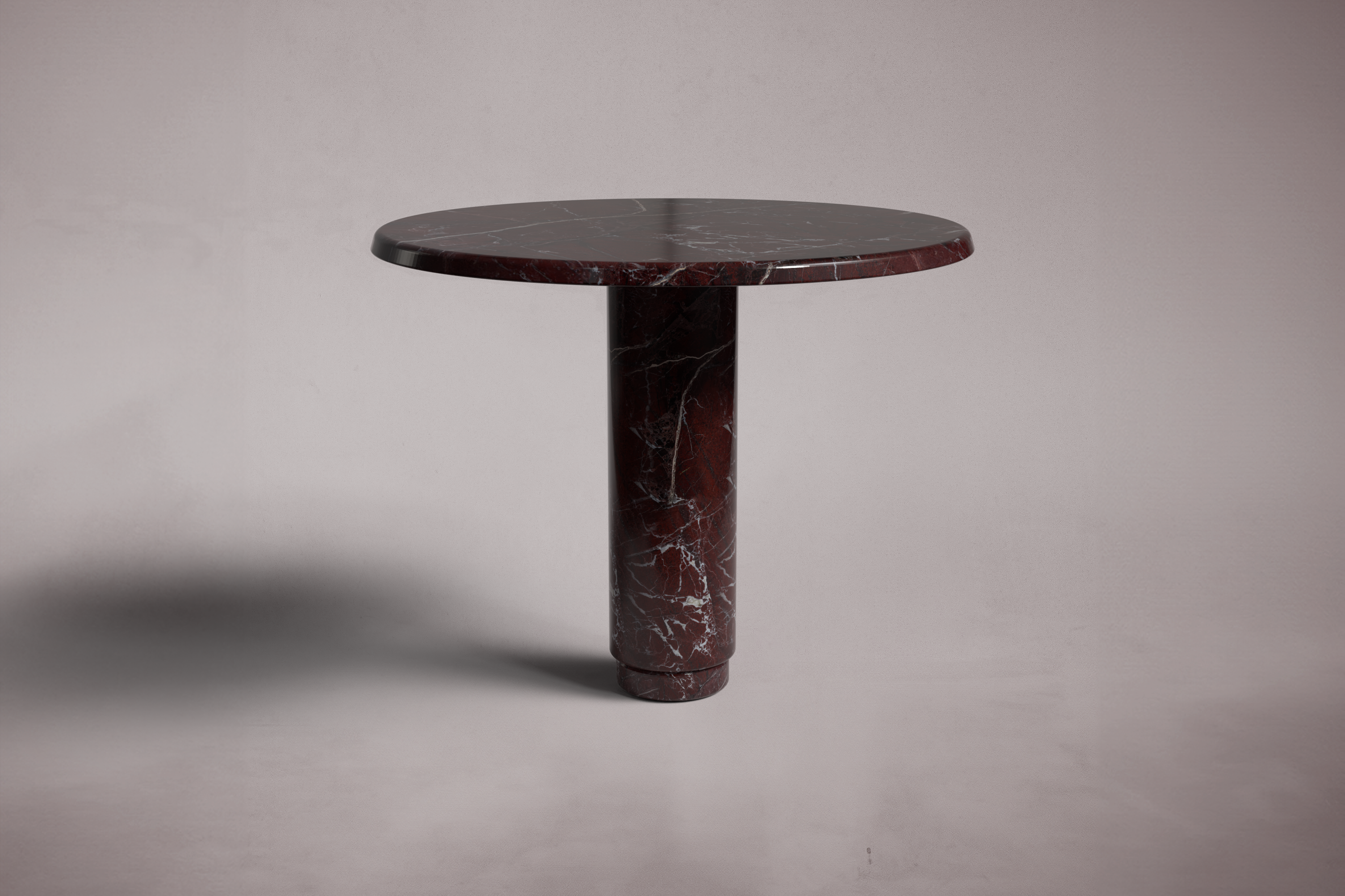 Essence Roter Marmor Runder Tisch