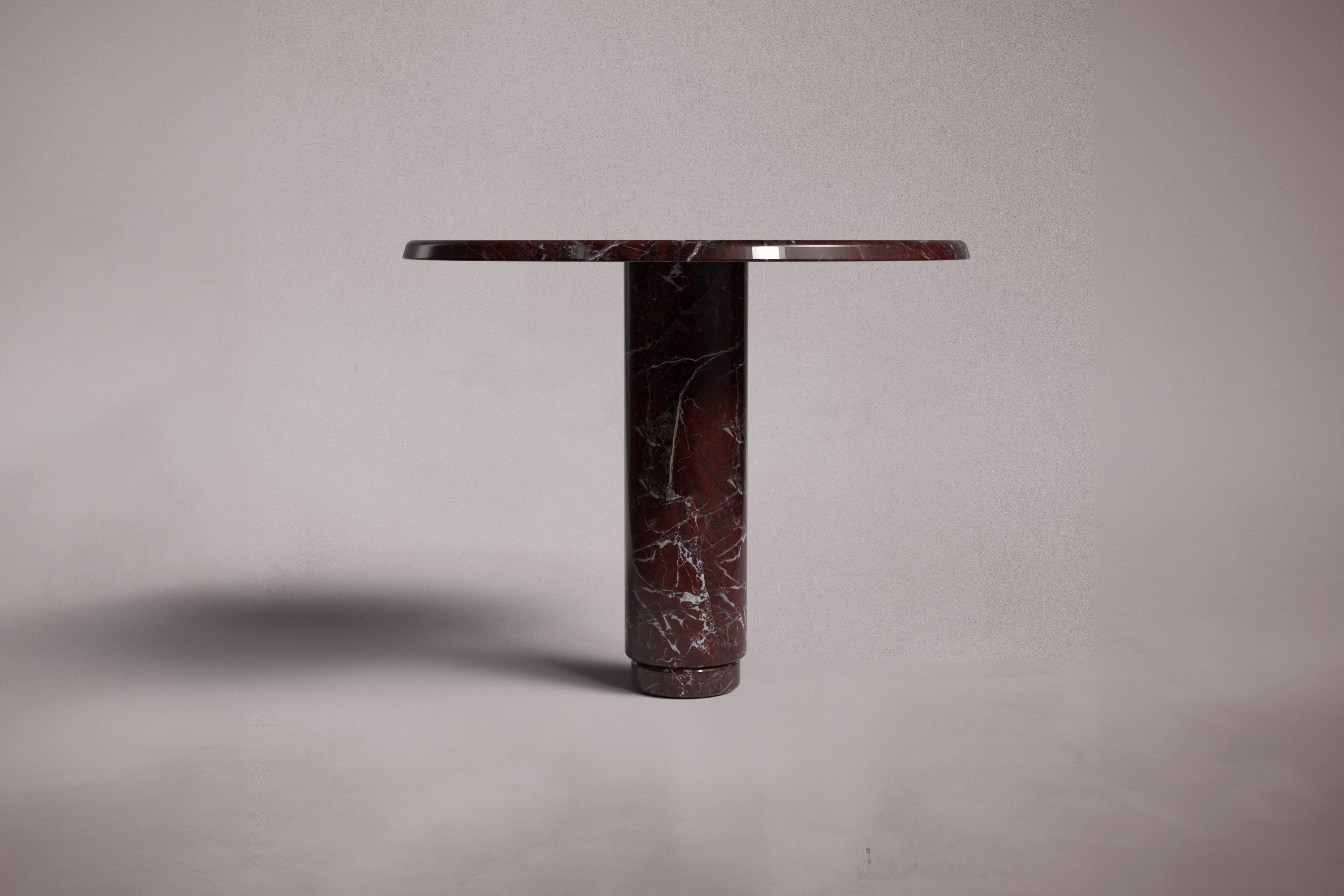 Essence Roter Marmor Runder Tisch