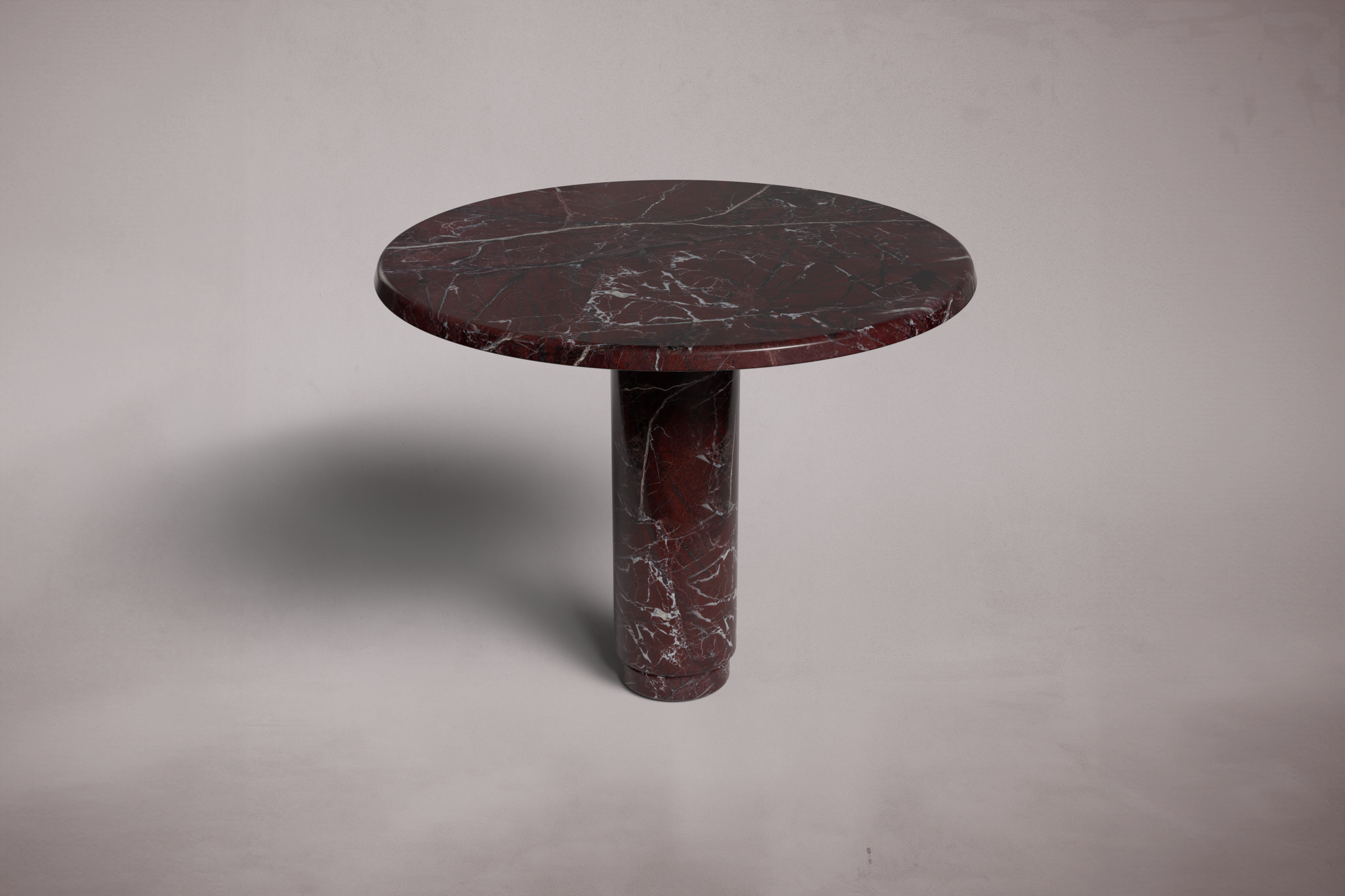 Essence Roter Marmor Runder Tisch