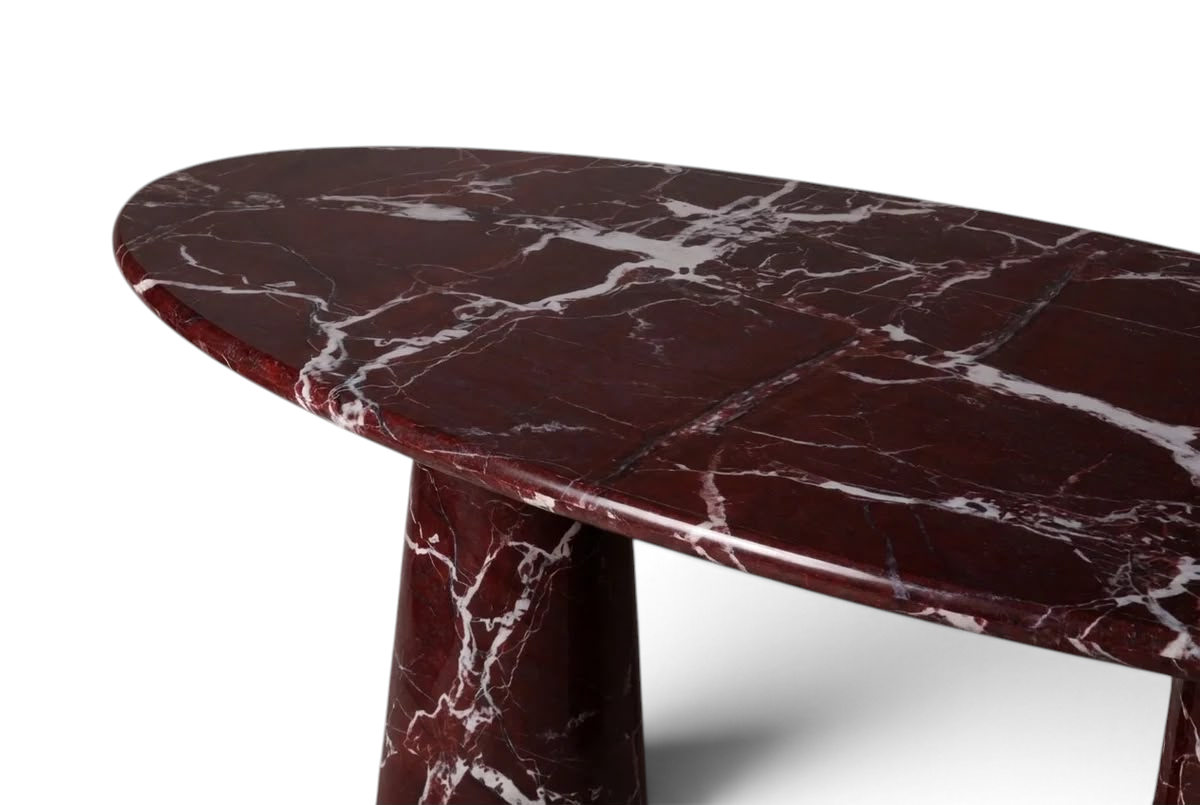 red marble dining table. oval red marble dining table. red marble table. large marble dining table. red marble living room table. red marble large dining table. custom marble dining table. custom marble table. solid red marble dining table.