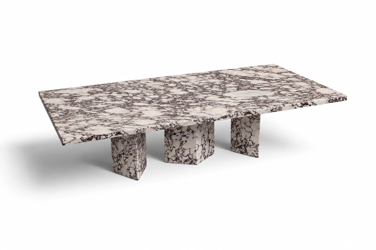 calacatta viola marble dining table. viola marble dining table. large marble dining table. custom marble dining table. custom marble table. outdoor marble table. rectangular marble dining table.