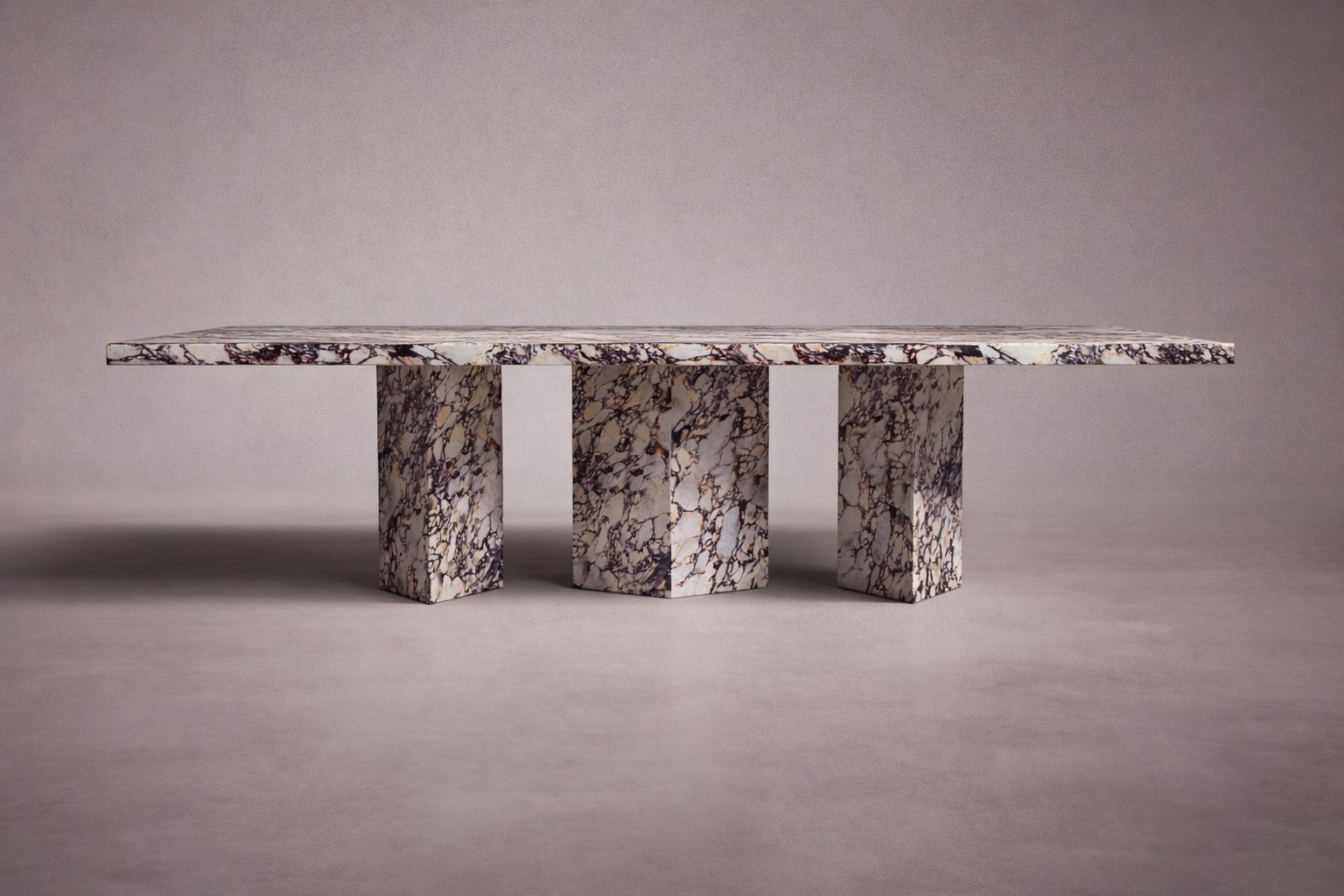 calacatta viola marble dining table. viola marble dining table. large marble dining table. custom marble dining table. custom marble table. outdoor marble table. rectangular marble dining table.