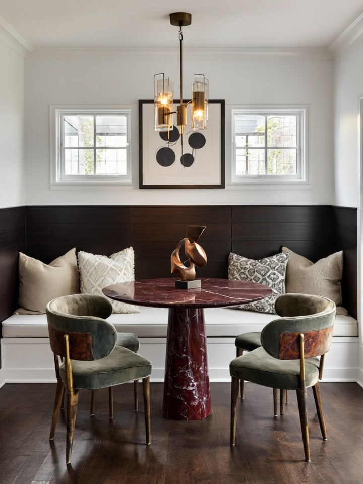 Essence Red Marble Round Table