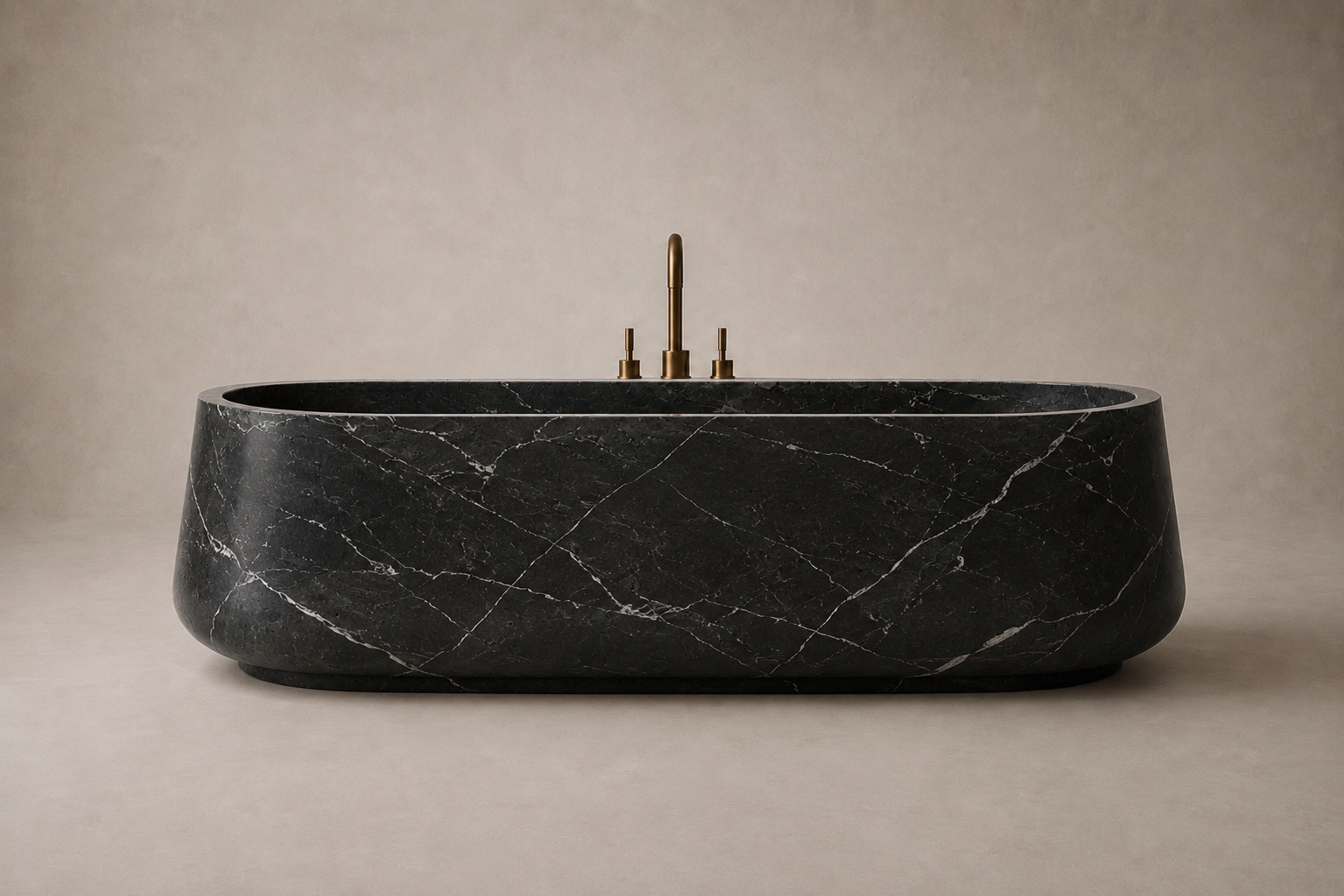 Freestanding marble bathtub with sculptural oval silhouette for luxury bathrooms. Custom marble bathtub in a refined freestanding design. Luxury freestanding marble bathtub handcrafted from natural stone. Bespoke marble bathtub with soft curved form for high end bathrooms. Custom freestanding marble bathtub for luxury interior design projects. Handcrafted marble bathtub with minimalist architectural silhouette
