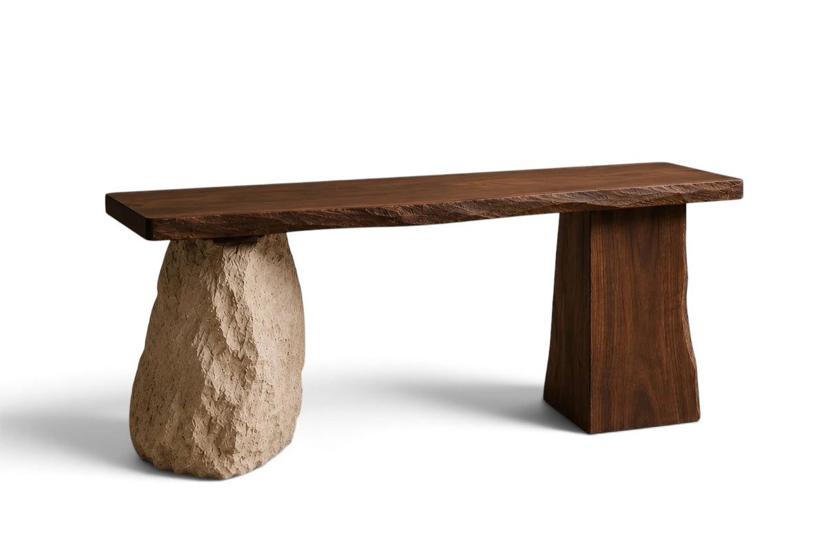 travertine console table, travertine console, travertine entry table, travertine hall table, travertine hallway table, travertine entryway table, narrow console table, modern console table, entrance table, custom console table, walnut console table