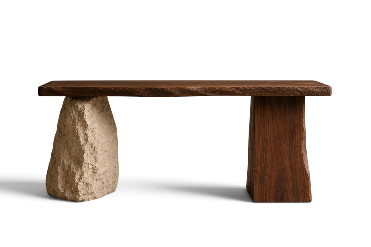 travertine console table, travertine console, travertine entry table, travertine hall table, travertine hallway table, travertine entryway table, narrow console table, modern console table, entrance table, custom console table, walnut console table
