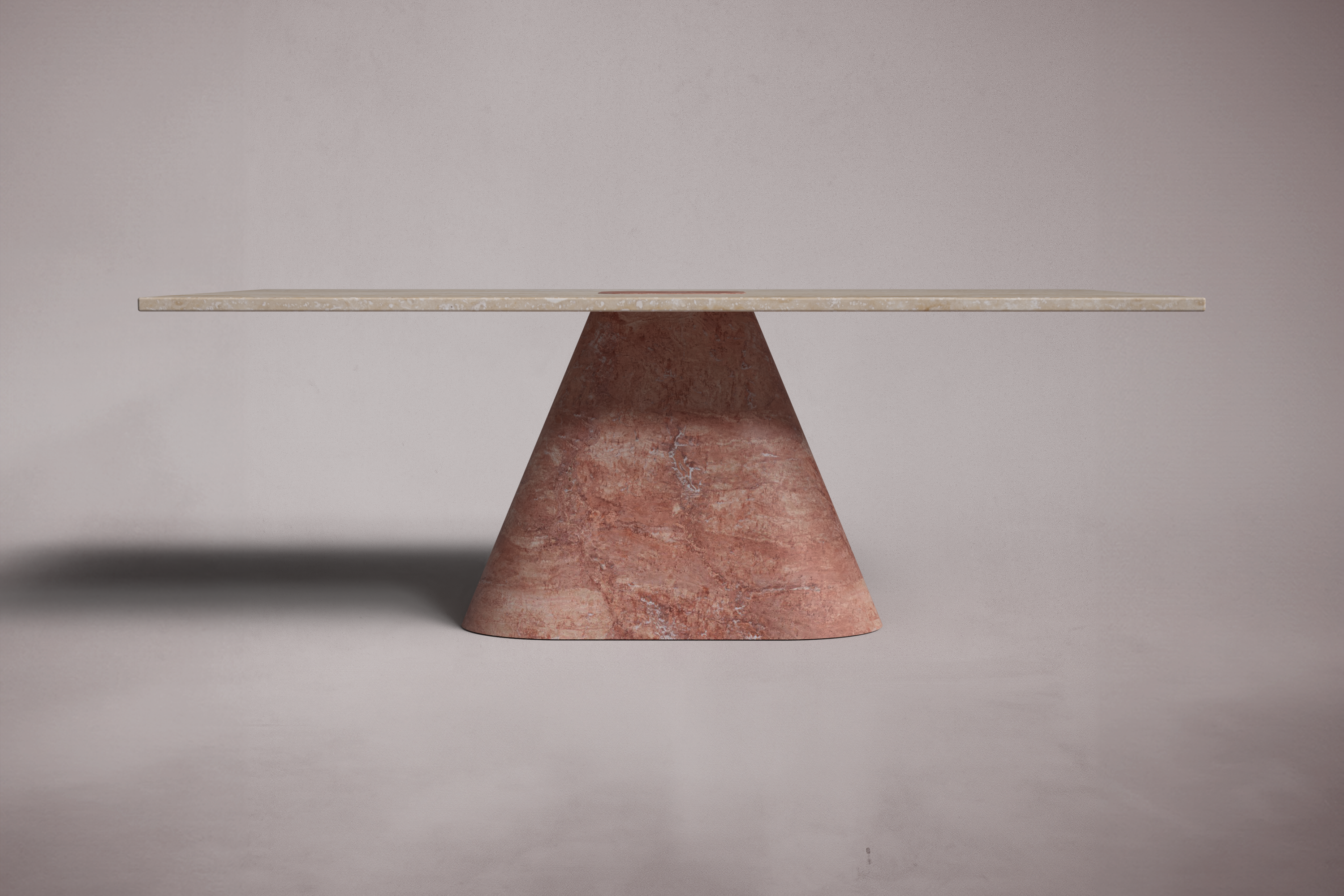 Vivian Rectangular Travertine Dining Table